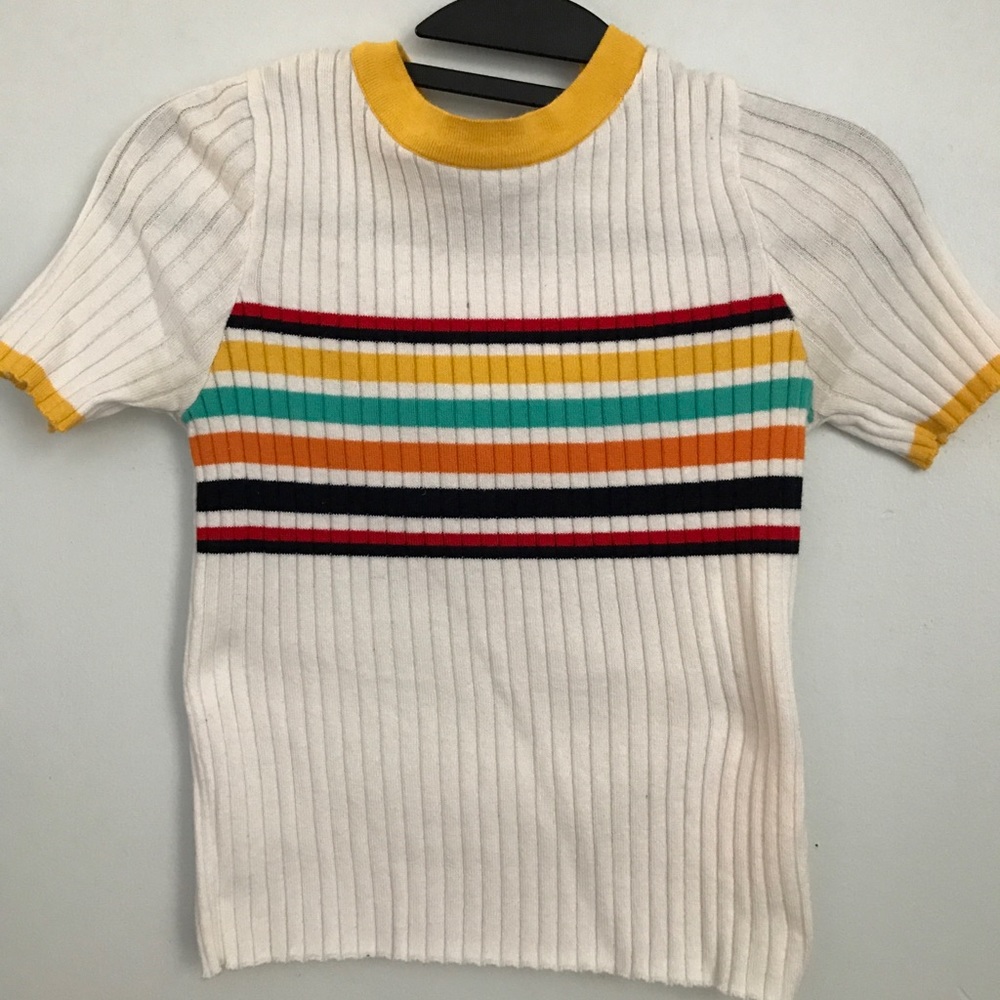 colorful striped top